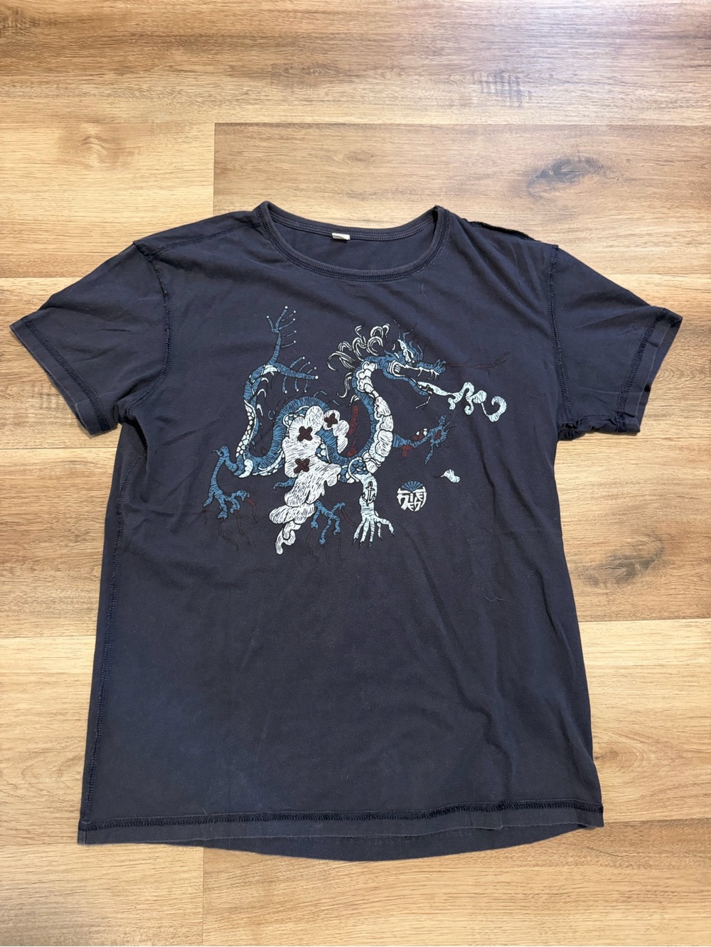 Vintage Y2K Diesel Japanese Dragon T Shirt Inside Out Mens Medium Muscle Tee